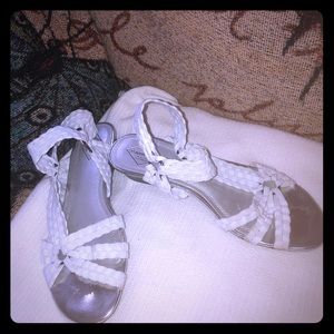 White sandals
